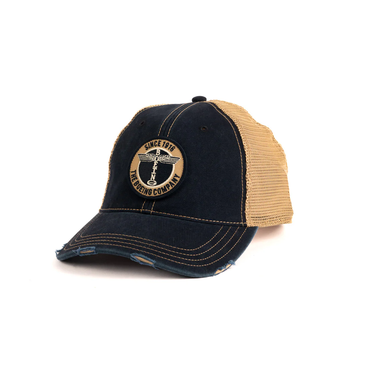 Boeing Airplane Logo Washed Twill Trucker Hat - Image 3