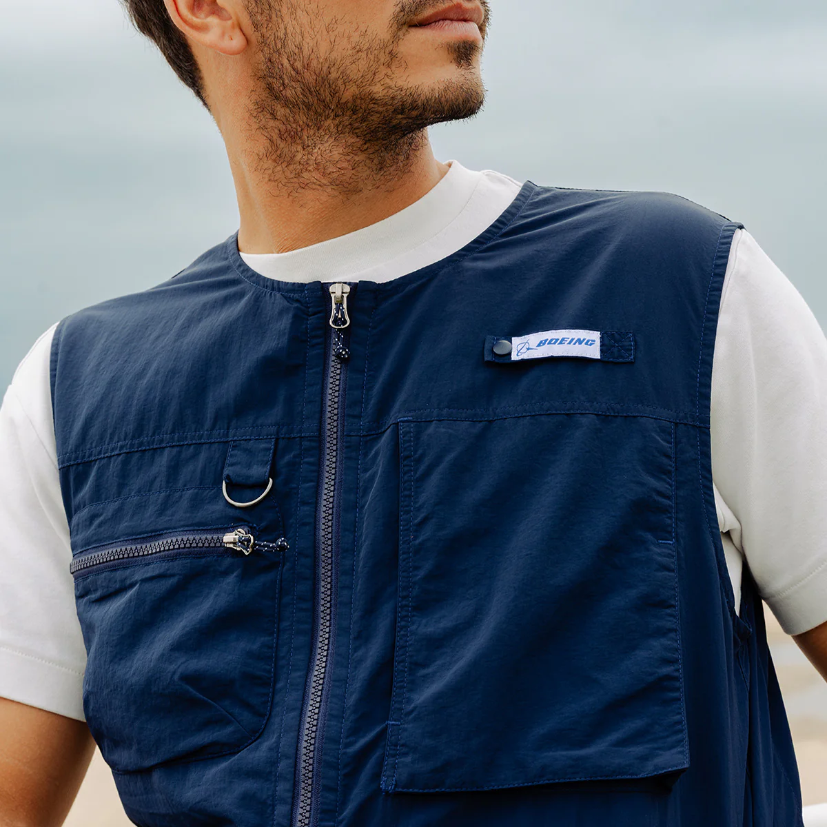 Boeing Signature Logo Men's Full-Zip Utility Vest - Image 5