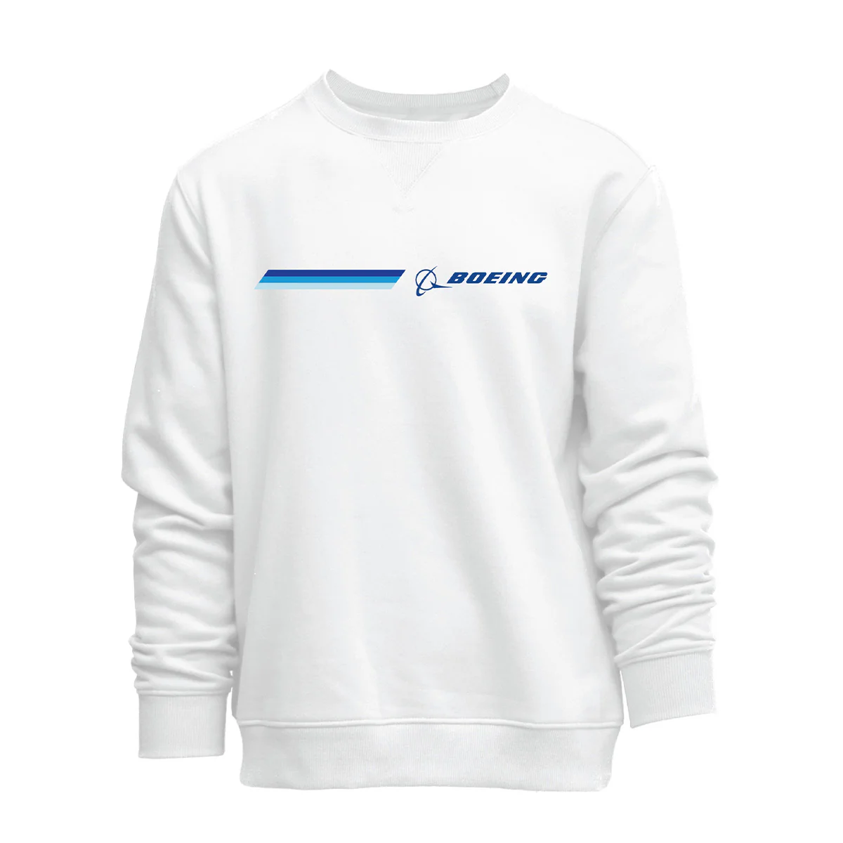 Boeing Unisex Signature Logo Stripe Crewneck Sweatshirt - Image 2