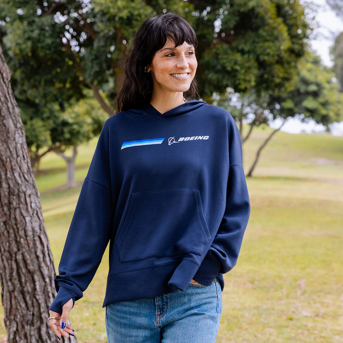 Boeing Women's Signature Logo Stripe Hoodie - Image 3