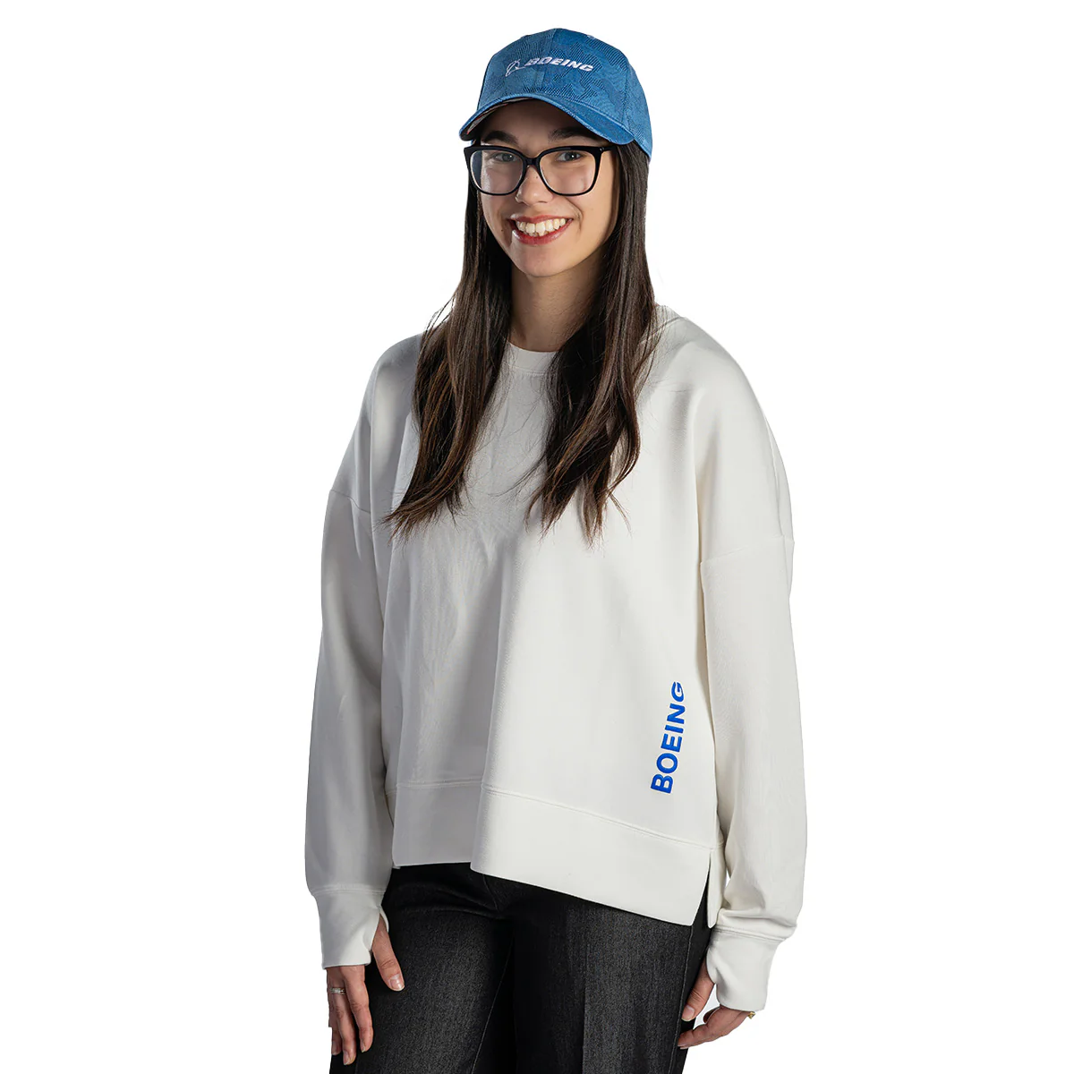 Boeing Women's Split-Hem Crewneck Sweatshirt - Image 3