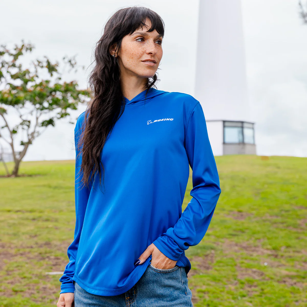 Boeing Signature Logo Women's UV Long Sleeve T-Shirt - Image 5