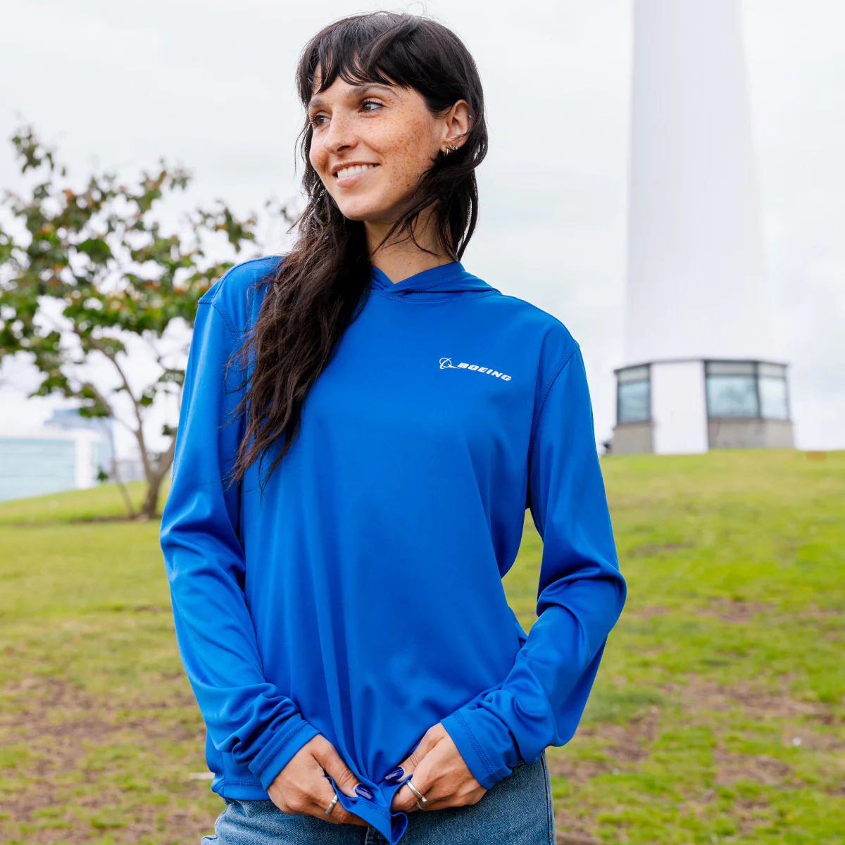 Boeing Signature Logo Women's UV Long Sleeve T-Shirt - Image 6