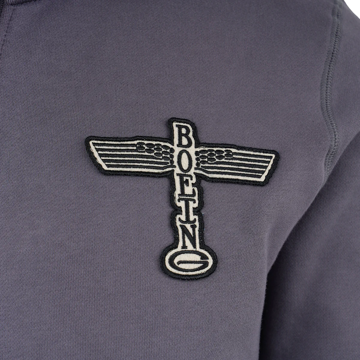 Red Canoe Boeing Airplane Logo Full Zip Sweatshirt - Image 3